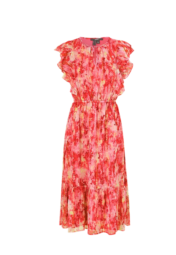 Esprit - Klänning Chiffon - Röd