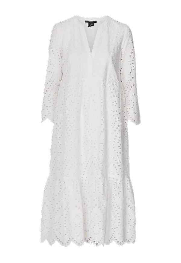 Esprit - Klänning Cotton Base - Vit