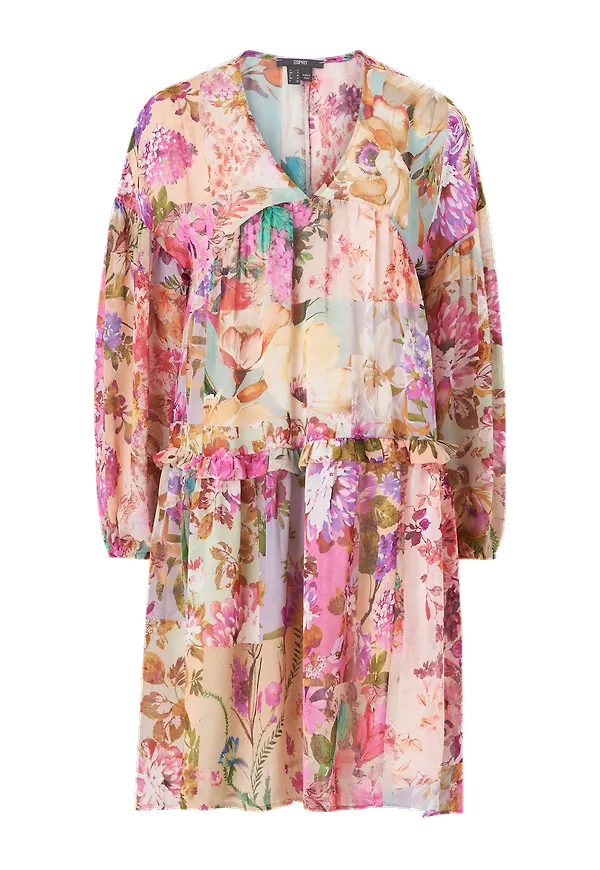 Esprit - Klänning Per Chiffon - Rosa