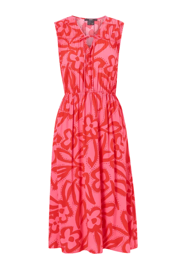Esprit - Klänning Silky F-viscose - Rosa