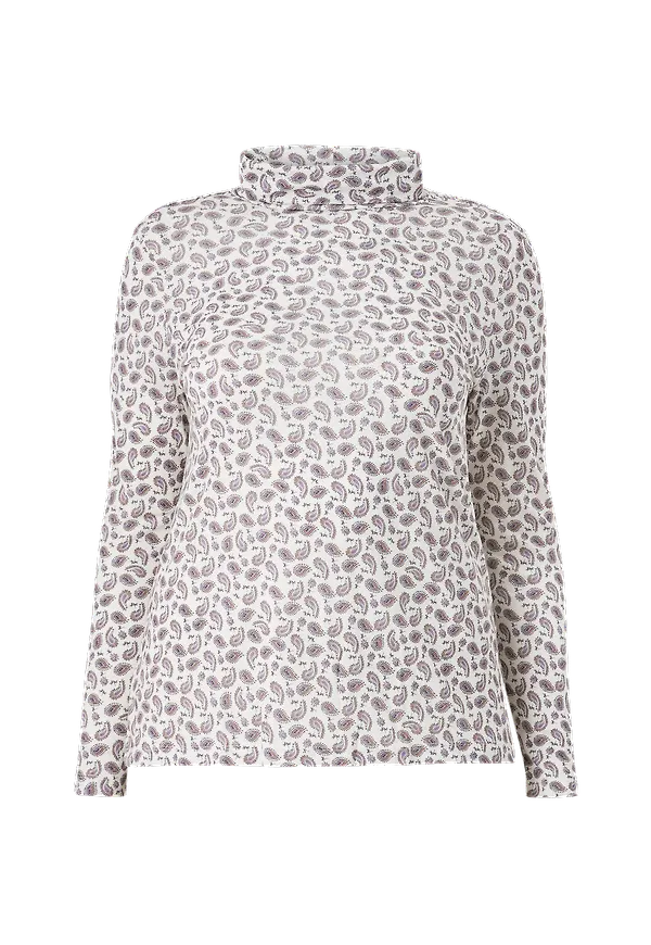 Esprit - Polotopp Cs Sll Aop Trtl - Vit