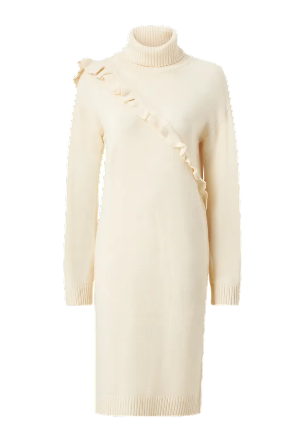 Esprit - Stickad klänning CVE Cashw Dress - Beige - 36