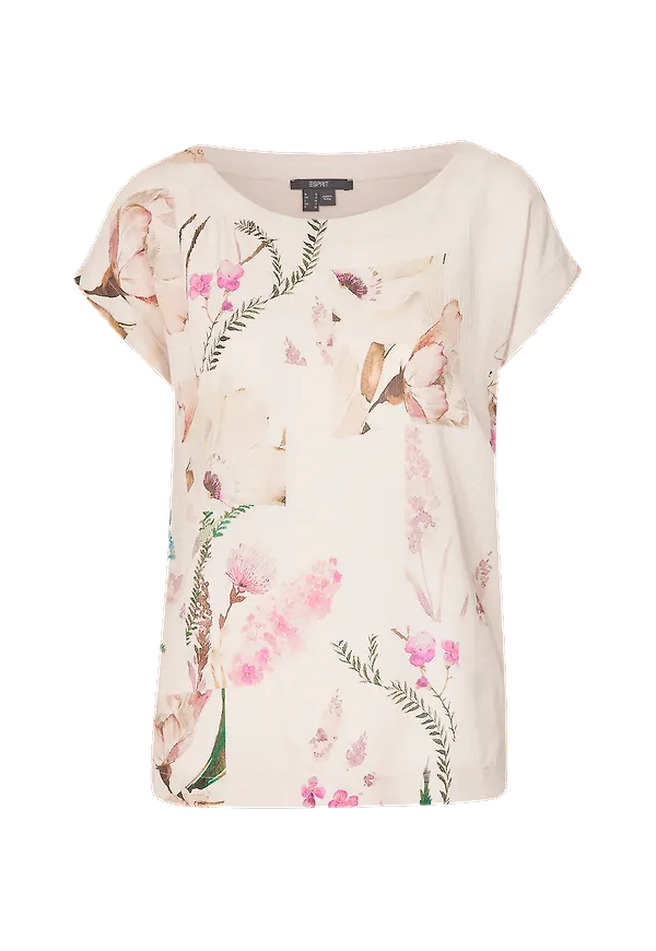 Esprit - Topp CVE Fabric Mix - Beige