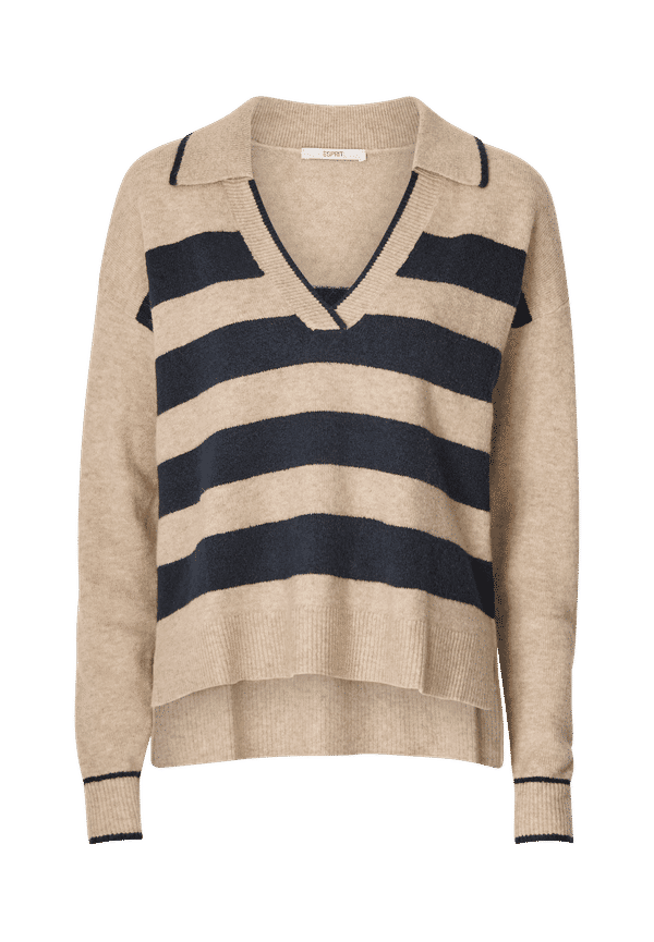 Esprit - Tröja K Deep Polo - Beige