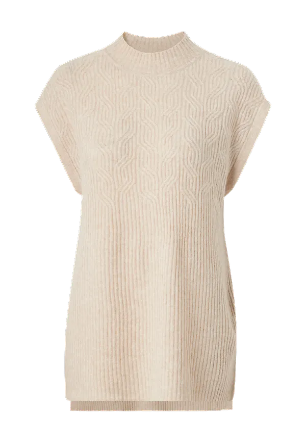 Esprit - Väst Mockneck vest - Beige