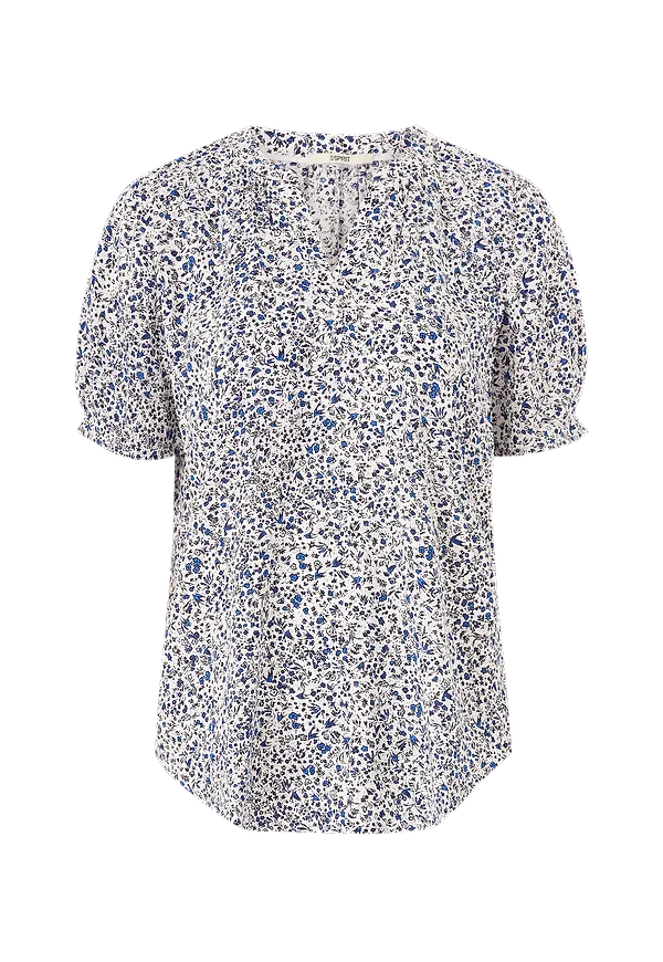 Esprit - Blus Blouse Aop - Vit - 44