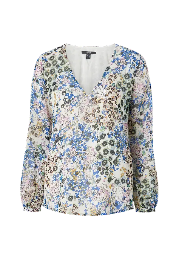 Esprit - Blus Crinkle Blouse - Beige - 36