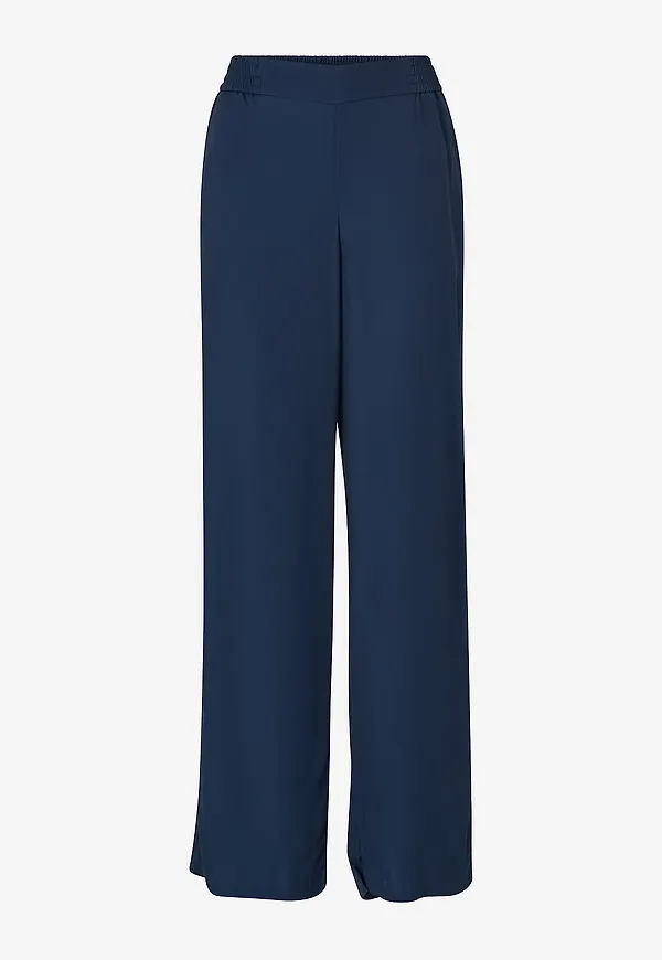 Esprit - Byxor Solid Slip On - Blå