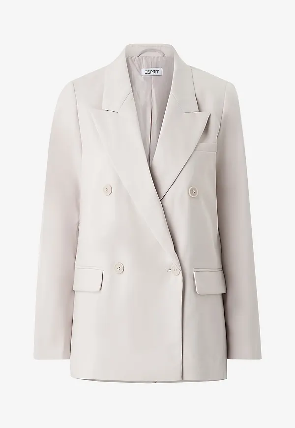 Esprit - Dubbelknäppt kavaj - Beige