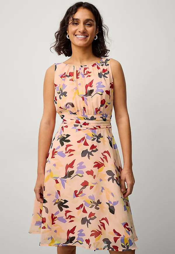 Esprit - Klänning Aop Dress - Orange