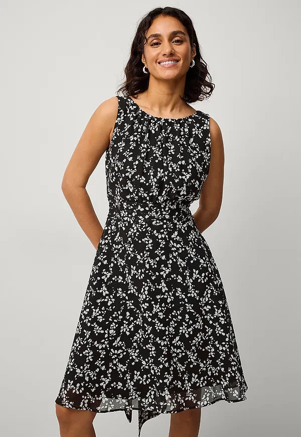 Esprit - Klänning Aop Dress - Svart