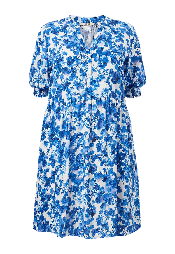Esprit - Klänning CS Aop Dress - Grå - 48