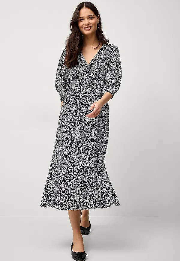 Esprit - Klänning Sateen Dress - Svart