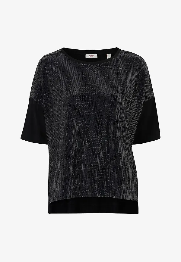 Esprit - Paljettopp Foil Paillette - Svart