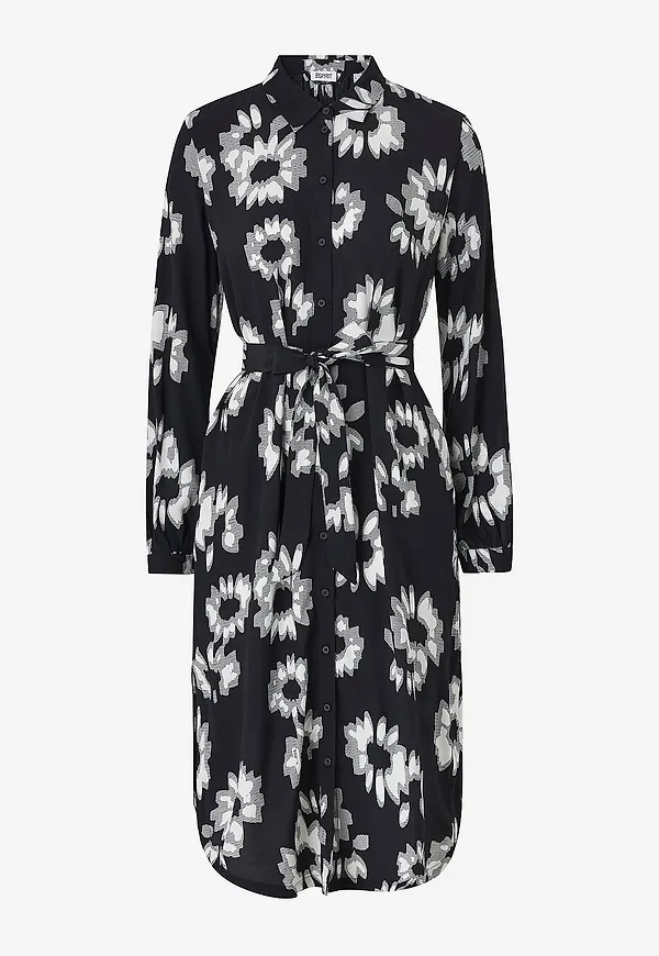 Esprit - Skjortklänning Aop Dress - Svart