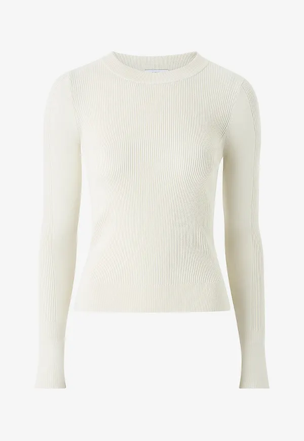 Esprit - Tröja Rib Mix Sweater - Beige