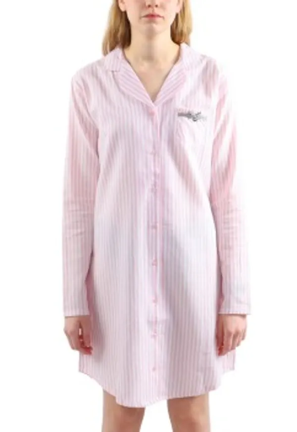 Esprit Calista Flannel Nightshirt Vit/Rosa bomull 36 Dam