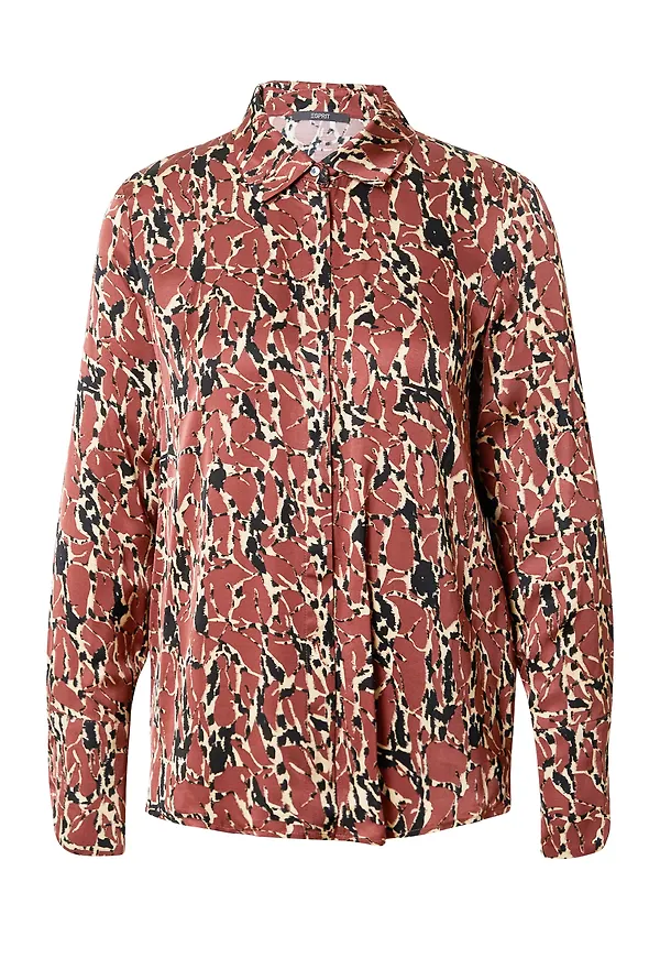 Esprit Collection Blus kräm / rostbrun / svart