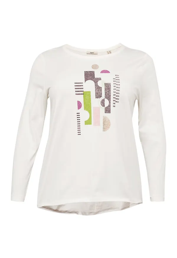 Esprit Curves T-shirt guld / antracit / äpple / off-white