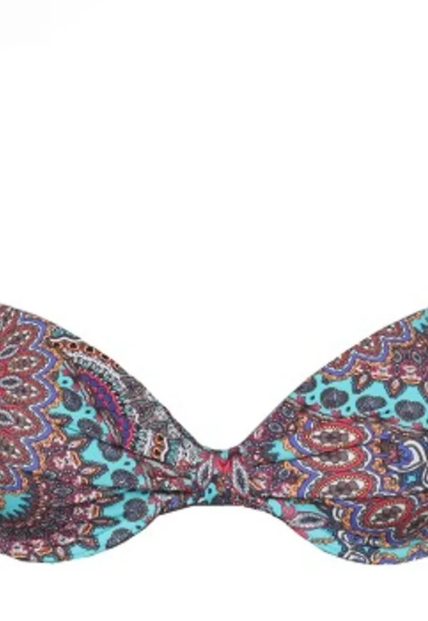 Esprit Fraser Beach Padded Bra Bikini Turkos Mönster B 75 Dam
