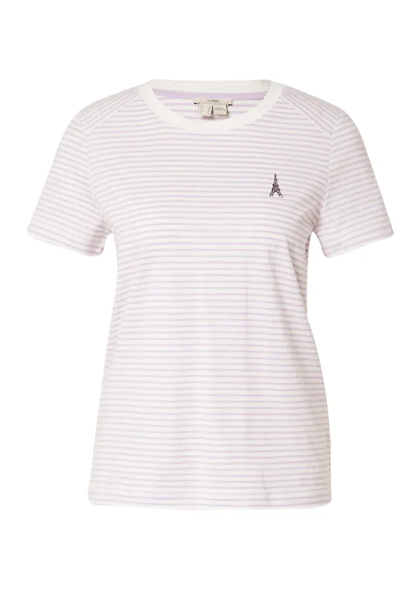 ESPRIT T-shirt lila / svart / vit