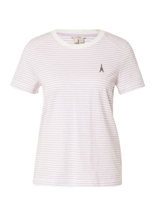 ESPRIT T-shirt lila / svart / vit