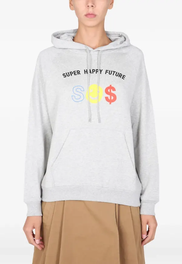 Être Cécile hoodie med grafiskt tryck - Grå