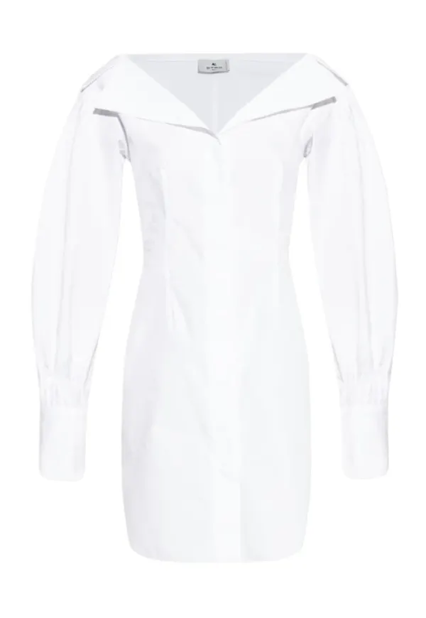 Etro Cotton shirt dress Vit, Dam