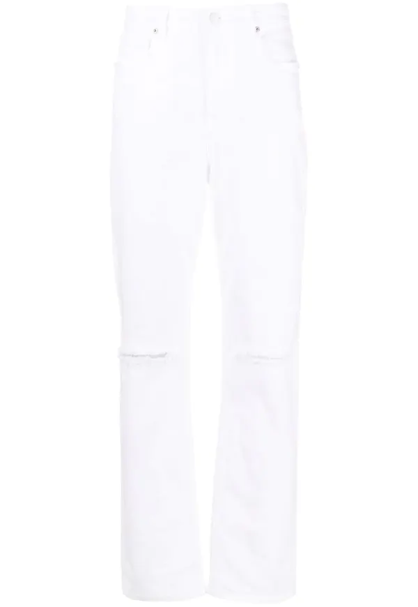 ETRO jeans med slitna knän - Vit