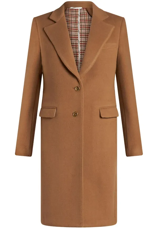ETRO kappa med graverade knappar - Brun