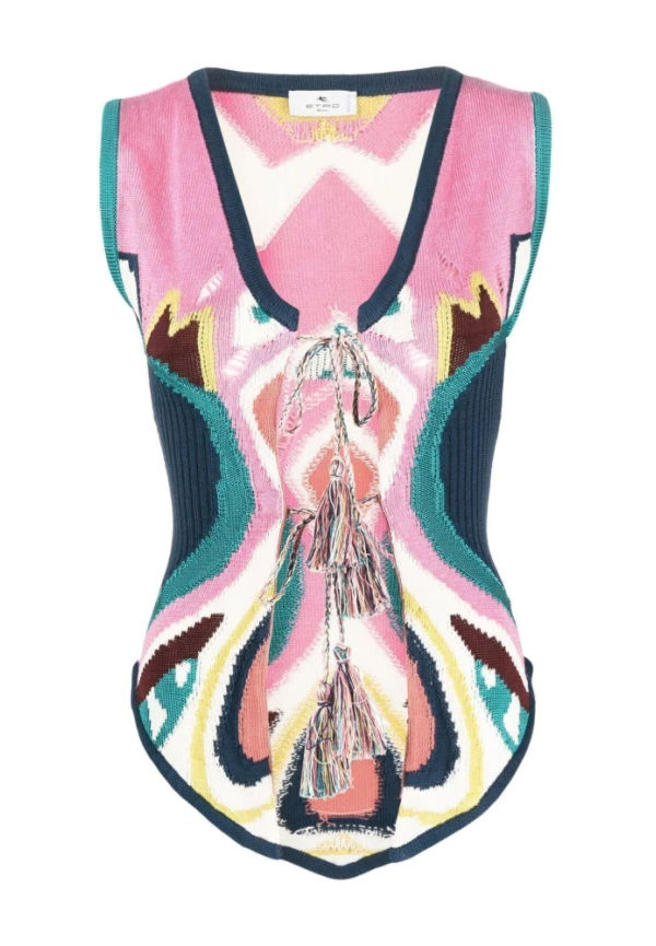 Etro Knitted TOP Rosa, Dam