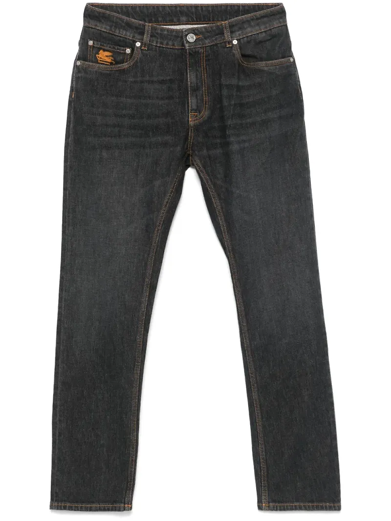 ETRO slim fit-jeans - Grå