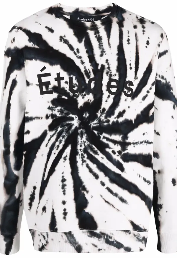 Études Studio batikmönstrad sweatshirt - Vit