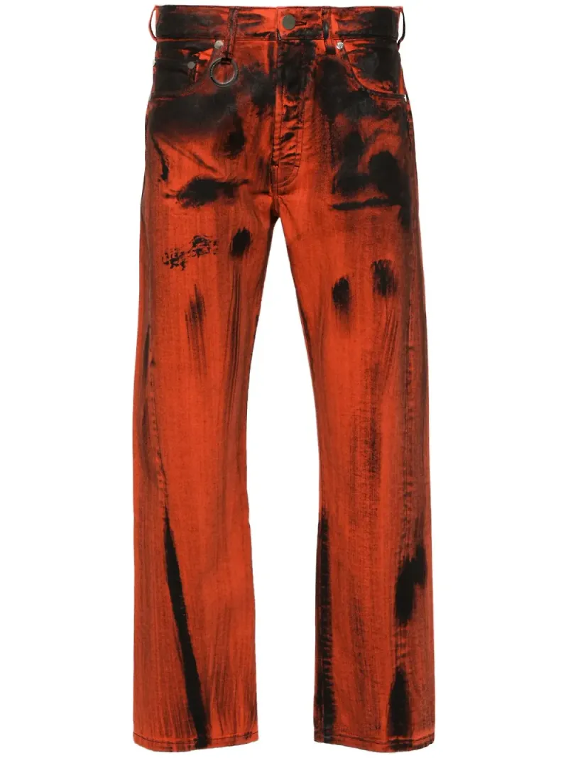 Études Studio jeans med raka ben - Orange