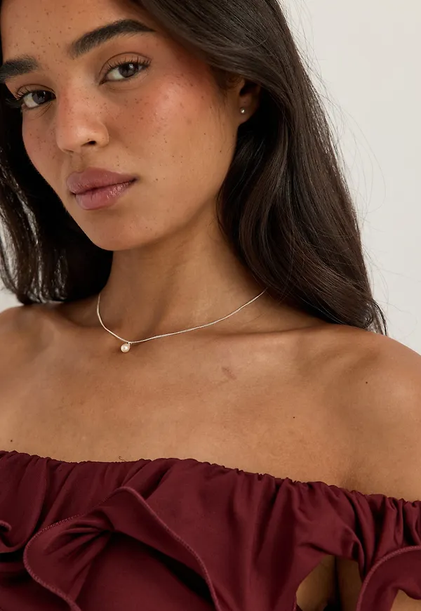 Evena Gift Set, Necklace & Earstuds, silver-plated
