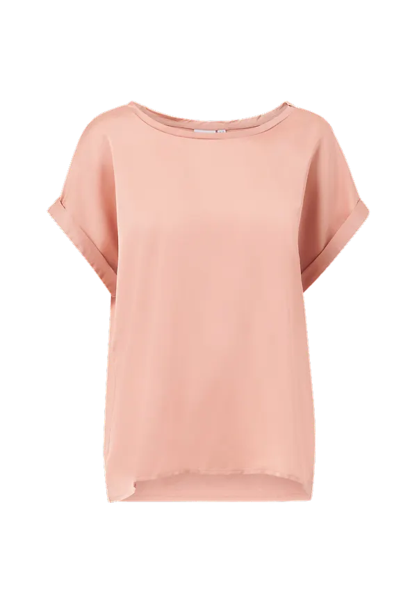 Evoked Vila - Topp viEllette S/S Satin Top - Rosa