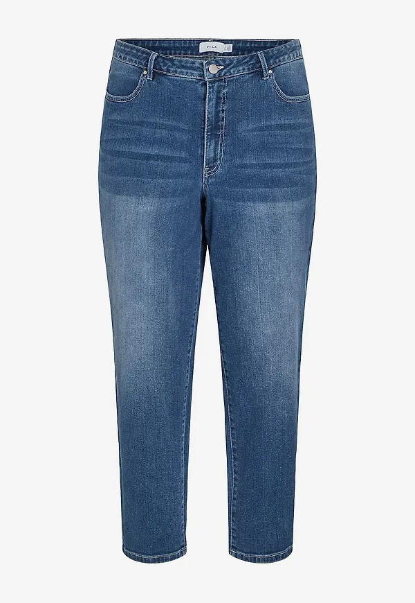 Evoked Vila - Jeans viAnna HW Straight - Blå