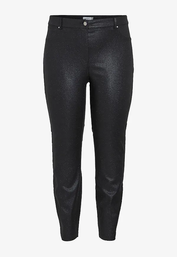 Evoked Vila - Jeggings viJeggy Glitter HW - Svart