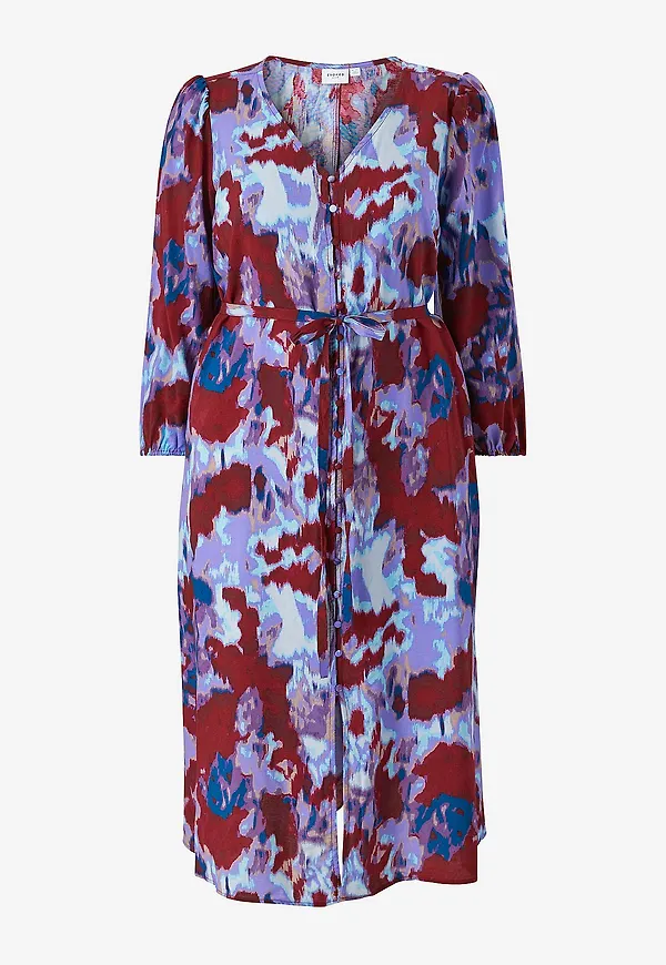 Evoked Vila - Klänning viNikka Krea 7/8 Midi Dress - Lila