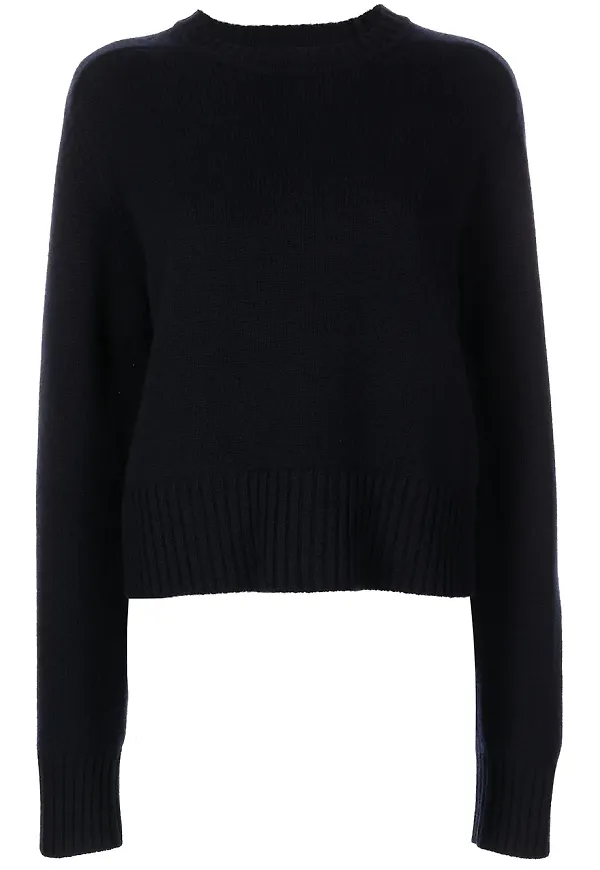 extreme cashmere kashmirtröja med rundad hals - Blå
