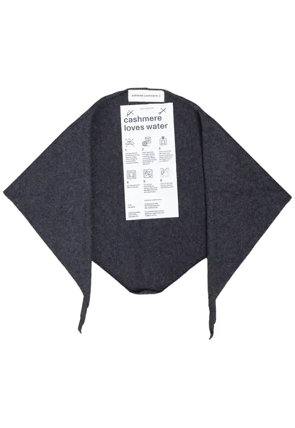 extreme cashmere stickad bandana - Grå