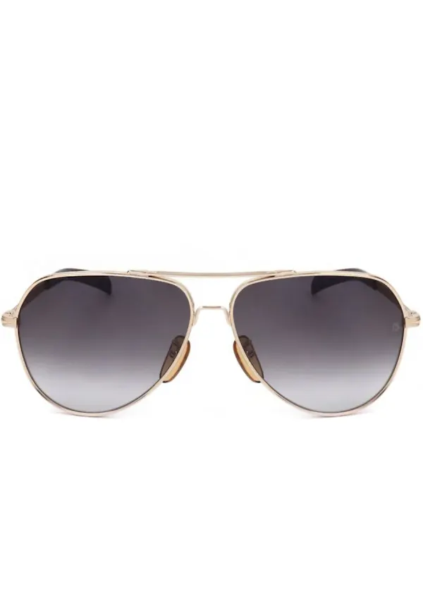 Eyewear by David Beckham pilotsolglasögon - Guldfärgad