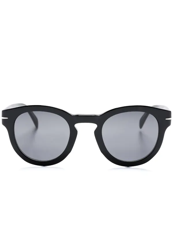 Eyewear by David Beckham runda solglasögon - Svart