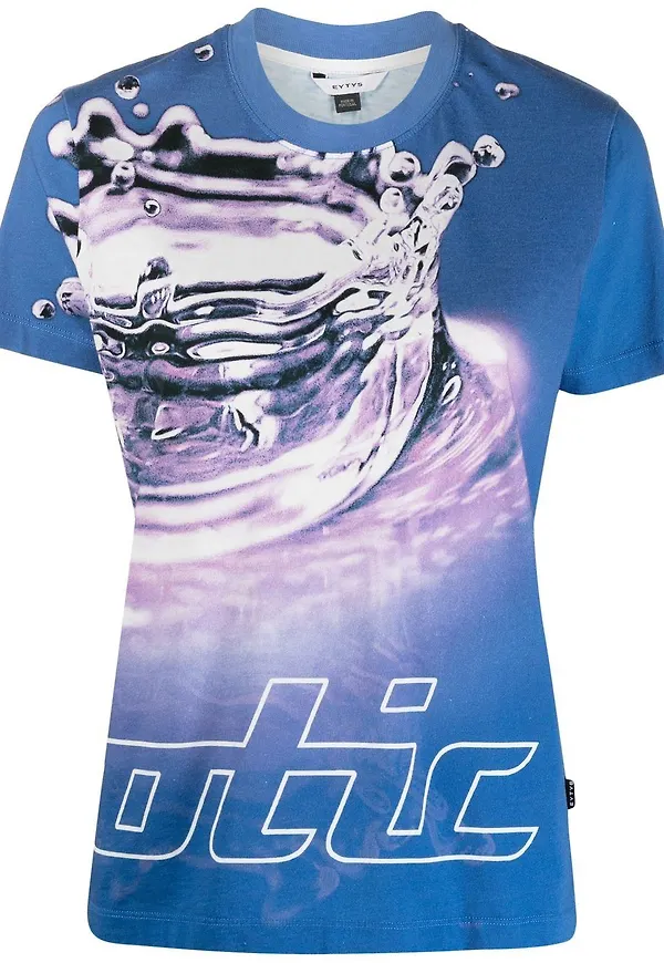 Eytys t-shirt med grafiskt tryck - Blå