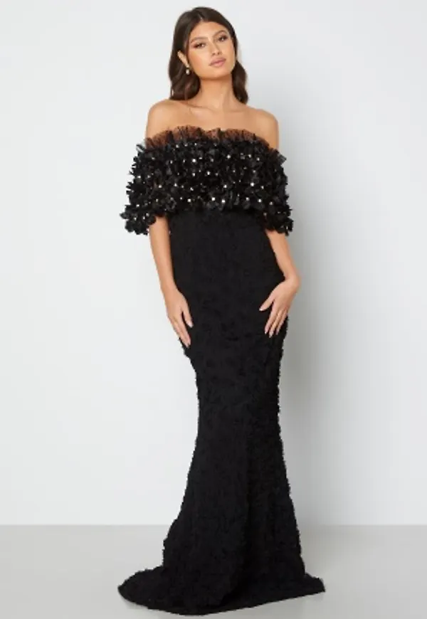 Ida Sjöstedt Nova Dress 3D Rose Black 34