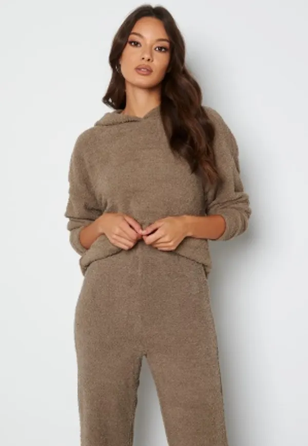 ONLY Fluffy L/S Hood Top Walnut L