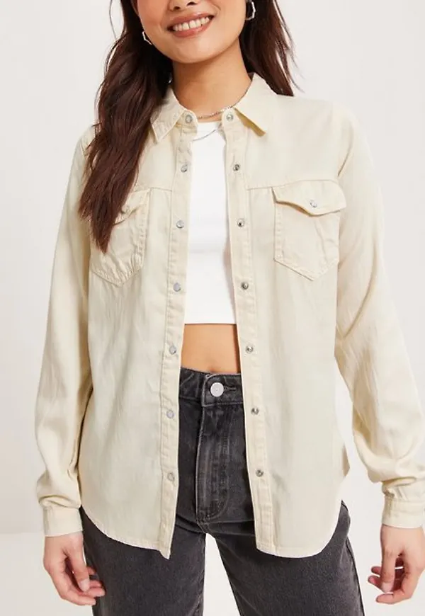 Vila Vibista Denim Shirt/Su-Noos Skjortor Birch