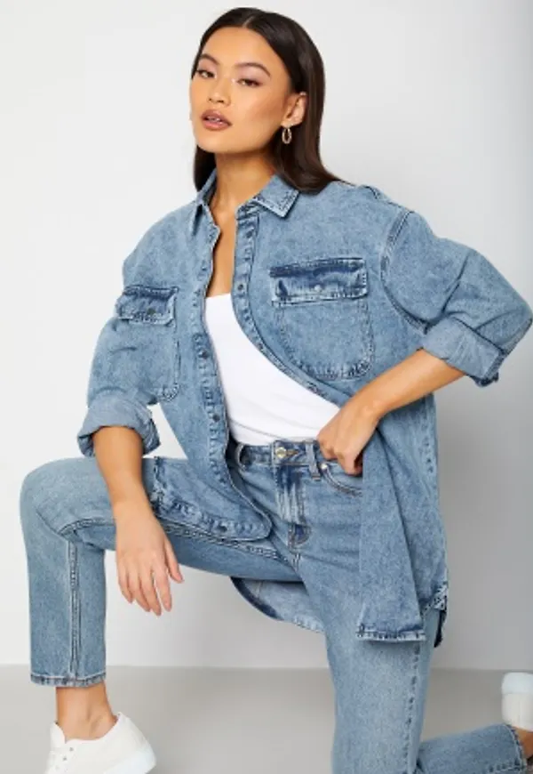 ONLY Kasia Life LS Shirt Medium Blue Denim L