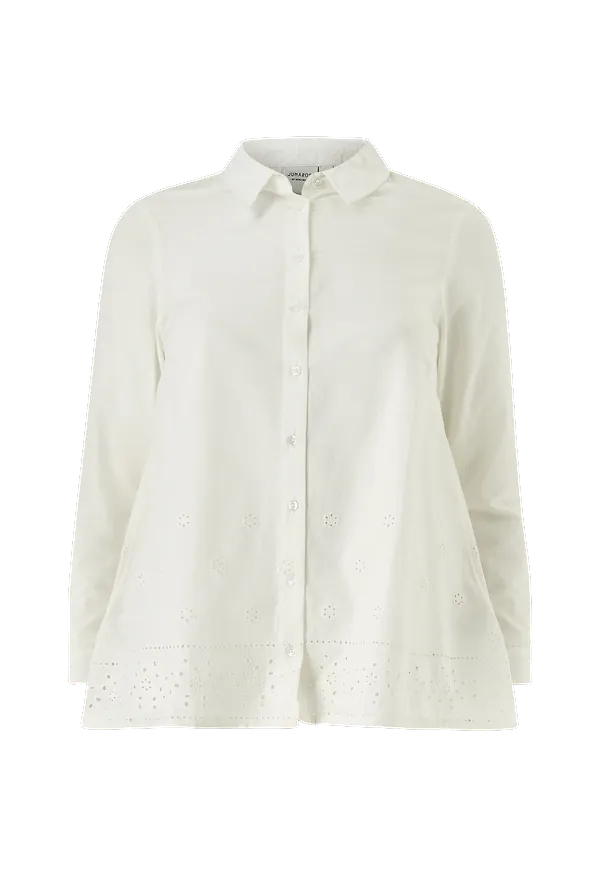 JUNAROSE by VERO MODA - Skjorta jrAbigail LS Long Shirt - Vit