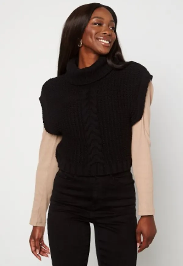 BUBBLEROOM Nanja knitted vest Black S